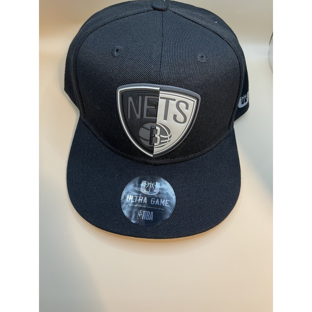 Brooklyn Nets Men's Cap hat one size Black New NBA Basketball Ultra Brand